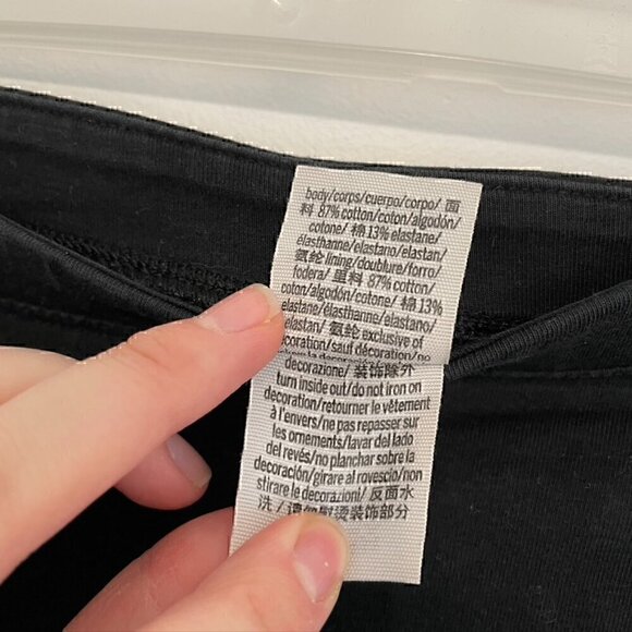 PINK VS VICTORIA'S SECRET Black White Double Side Stripe Tape Spellout Leggings - Picture 5 of 11